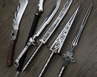 手鍛造ミニチュア剣：コレクター向けスチールブロードソード - Etsy 日本