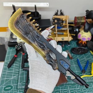 Handgefertigte Monster Riesen Jawblade Großschwert Monster Killer Drachen Knochen geschmiedet Massives Schwert Metall Replica Spiel Requisite 30 CM/11.8&quot;&quot;