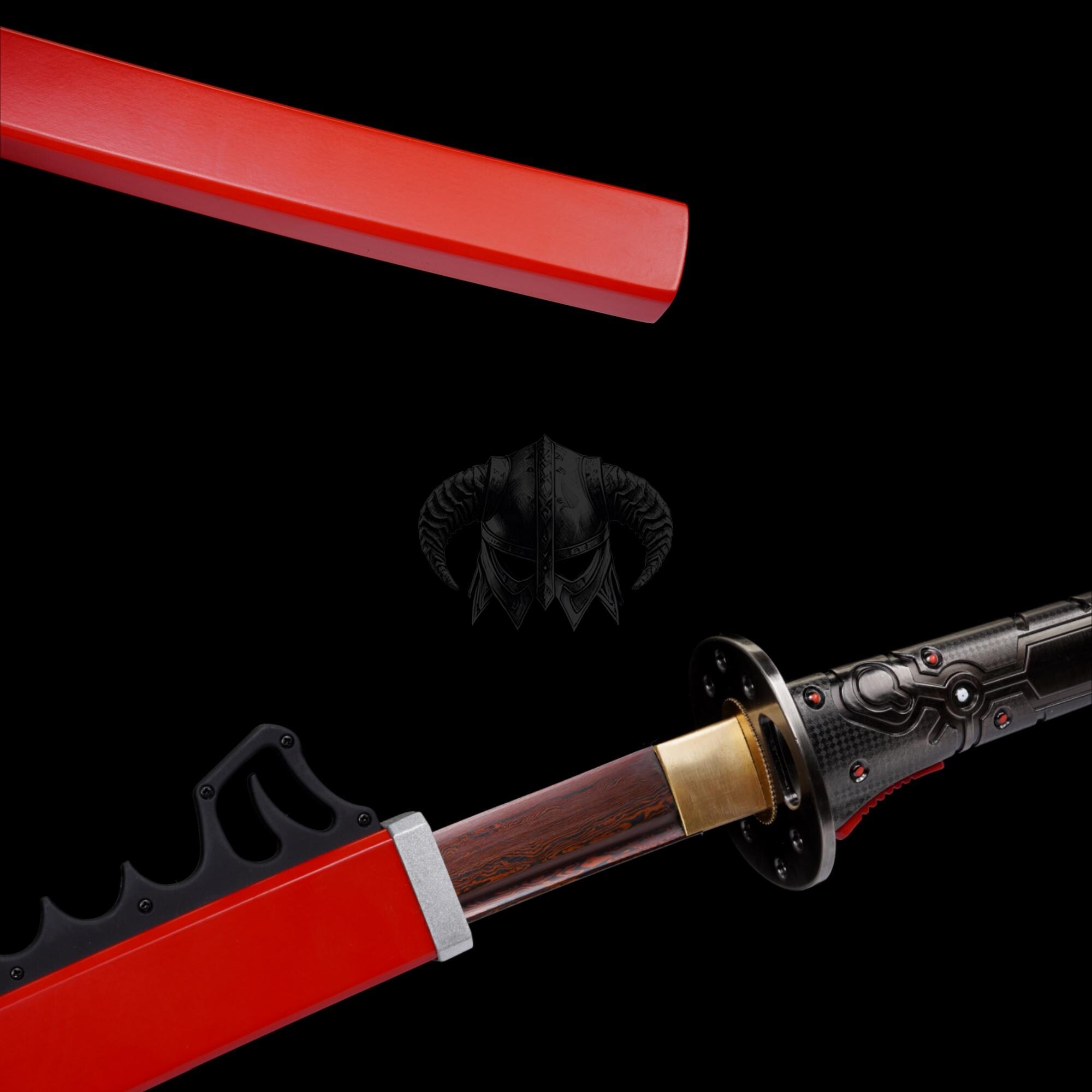 Hand-forged Red Damascus Murasama Katana Special Game Katana Sam's