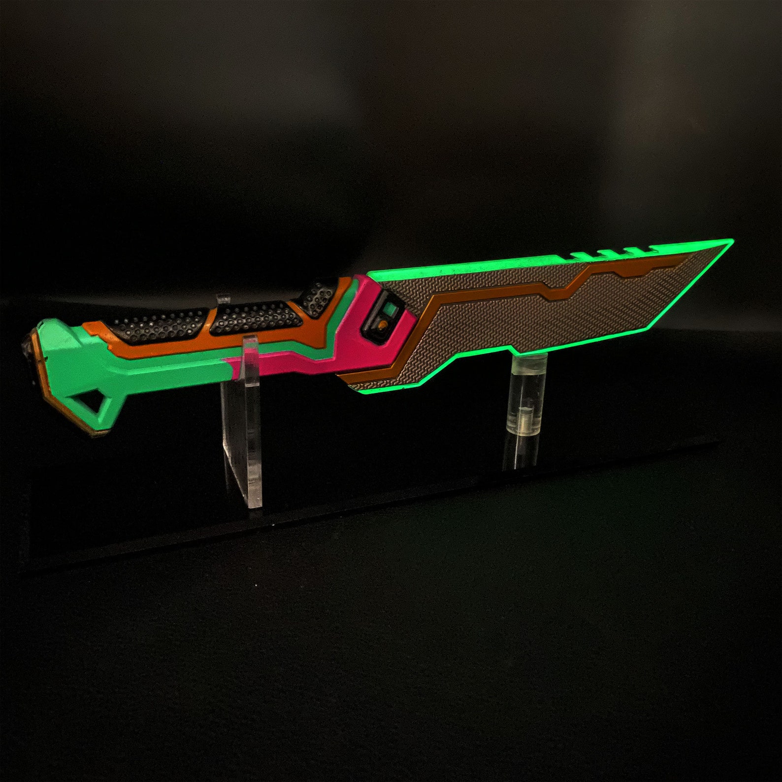 Luminous Glitchpop Knife Full Scale Handmade Metal Glitchpop Etsy