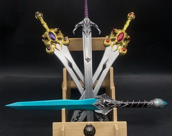 Oblivion Special Swords 4-in-1 Pack: Umbra, Chillrend, Dawnfang/Duskfang - Metall Replika mit Präsentationsständer