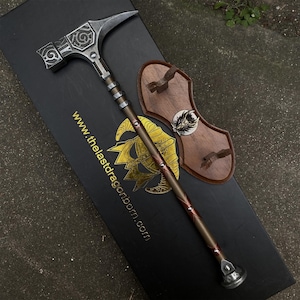 Skyrim Two Hand War Hammer Viking Style Battle Hammer 1:6 Metal Miniature Elder Scroll Fan Made Collectible Craft For Display