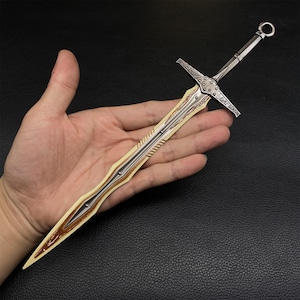 Skyrim Fan Made 1:6 Dragonbone Greatsword Metal Dragonborn Claymore Two Hand Warrior Dragon Bone Sword For Display Greatsword Only