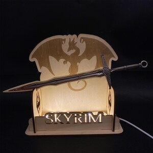 Skyrim Fan Made 1:6 Dragonbone Greatsword Metal Dragonborn Claymore Two Hand Warrior Dragon Bone Sword For Display image 5