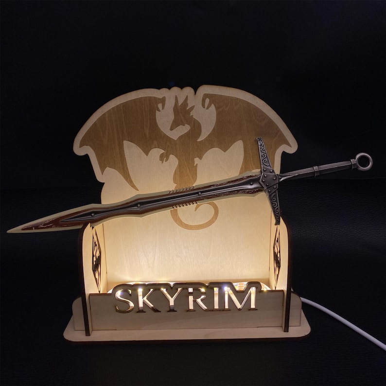 Skyrim Fan Made 1:6 Dragonbone Greatsword Metal Dragonborn Claymore Two Hand Warrior Dragon Bone Sword For Display image 5