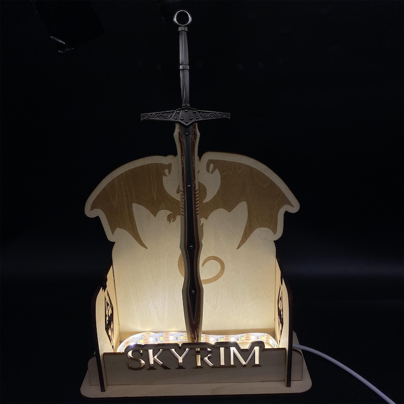 Skyrim Fan Made 1:6 Dragonbone Greatsword Metal Dragonborn Claymore Two Hand Warrior Dragon Bone Sword For Display image 4