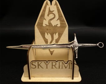 1:6 Dragonbone Sword One Hand Dragon Bone Sword Metal Miniature Skyrim Dawn Guard Sword With Gift Box