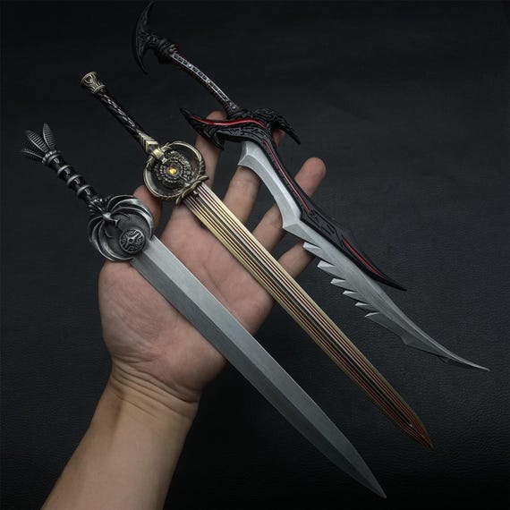 ハンドメイド スカイリム ソードセット：デイドラ、ドーンブレイカー
