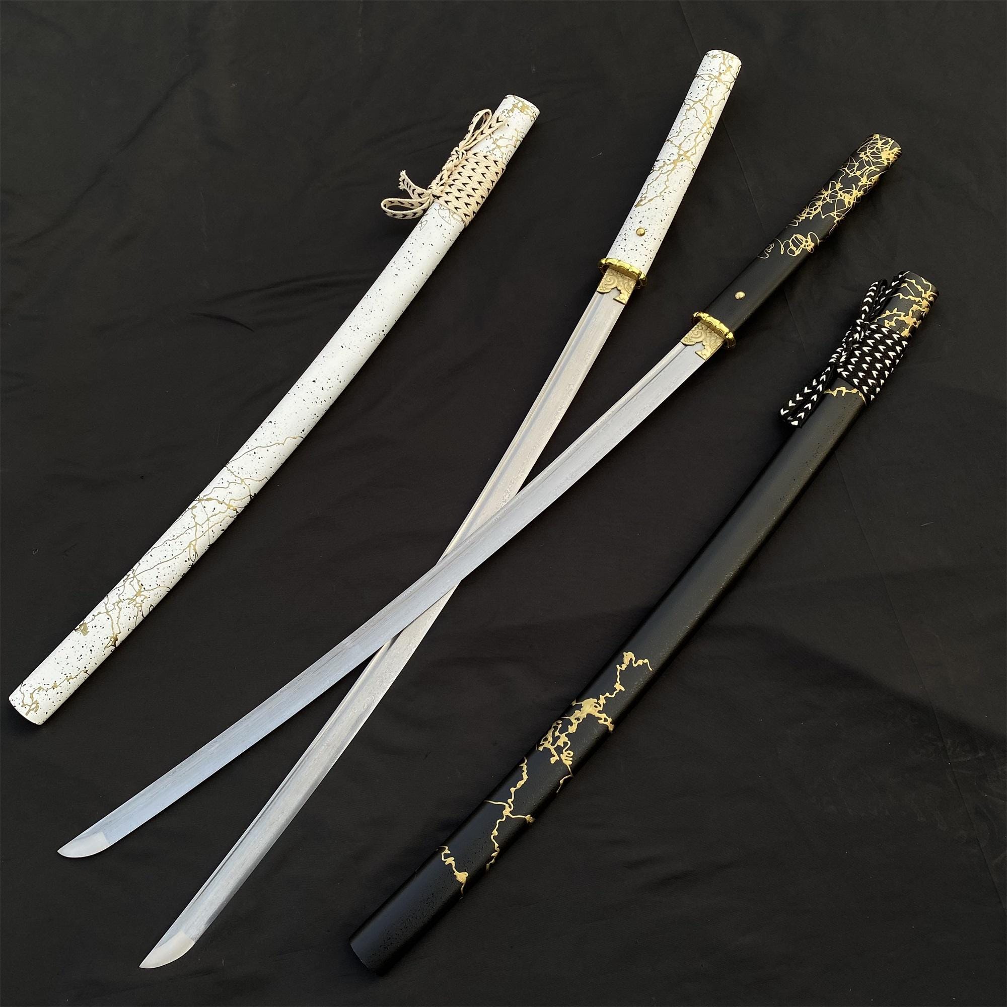 Handmade Gost of Yōtei Gilded Dawn Gilded Night Damascus Steel