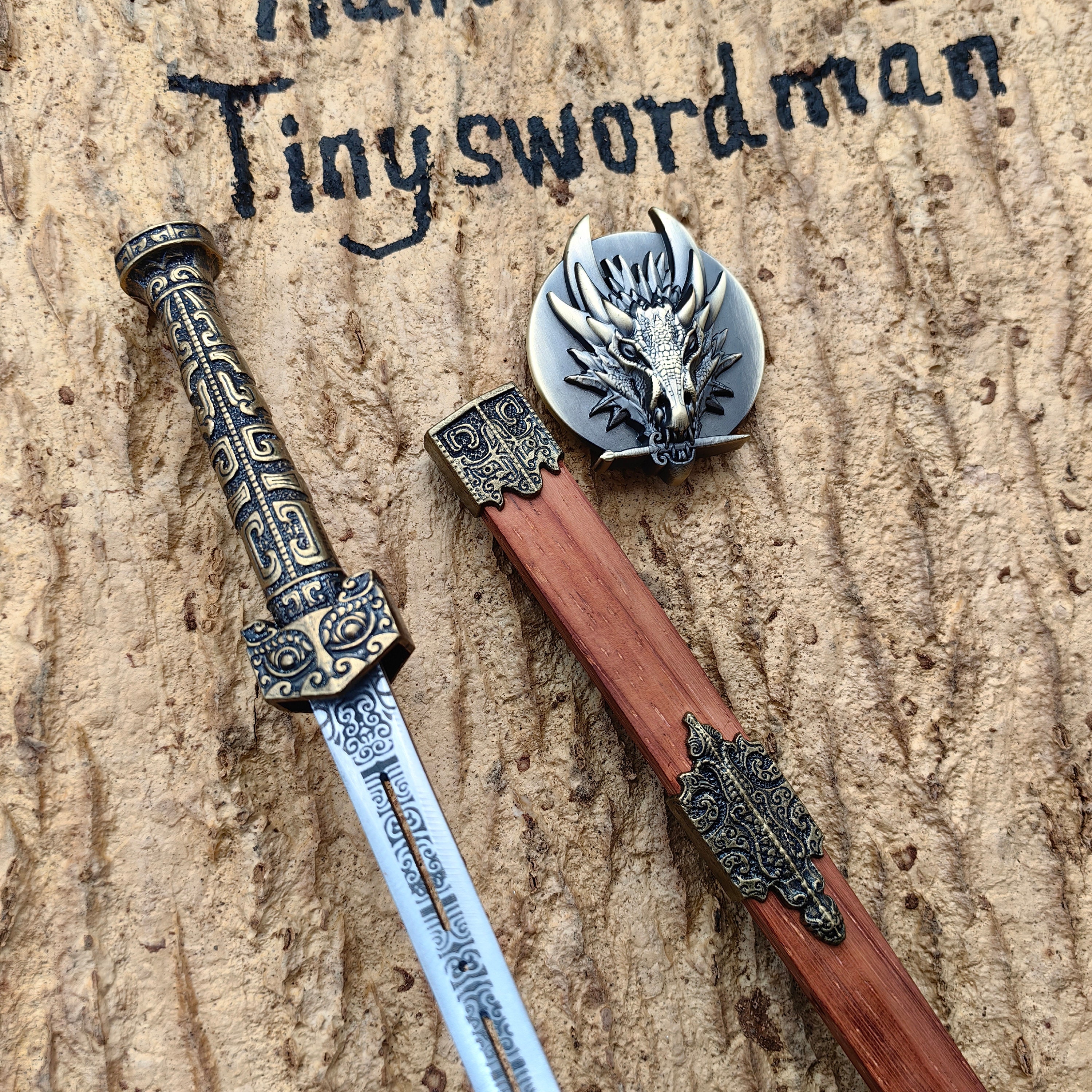 手鍛造の漢剣ミニチュア：古代中国の剣のレプリカ - Etsy 日本