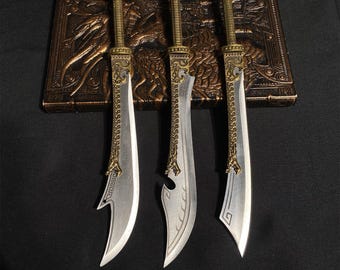 Hand-Forged Brass Handle Miniature Greatsword: Qing Dynasty Style