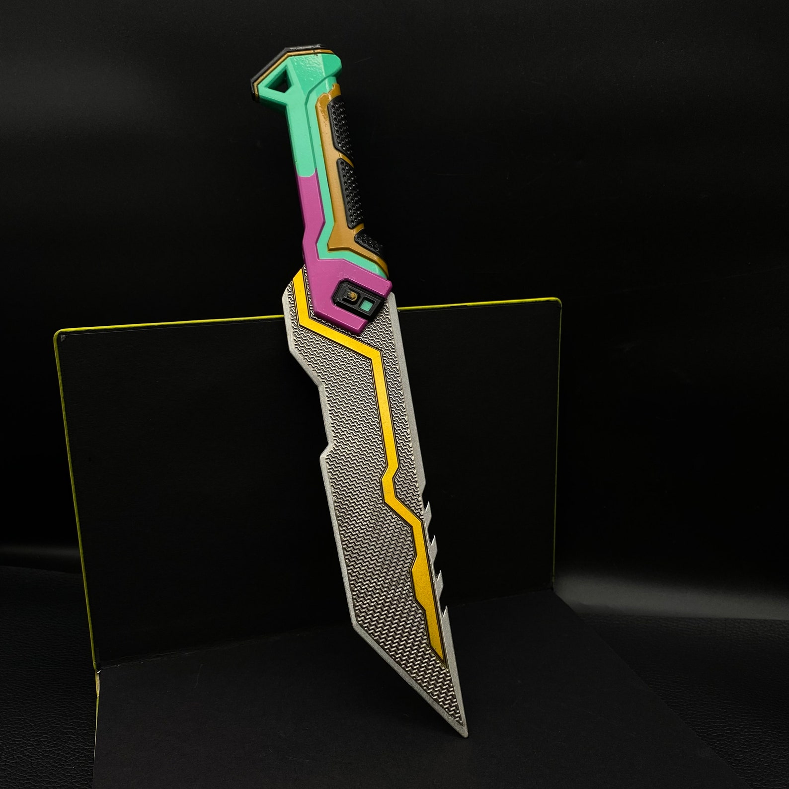 Luminous Glitchpop Knife Full Scale Handmade Metal Glitchpop Etsy