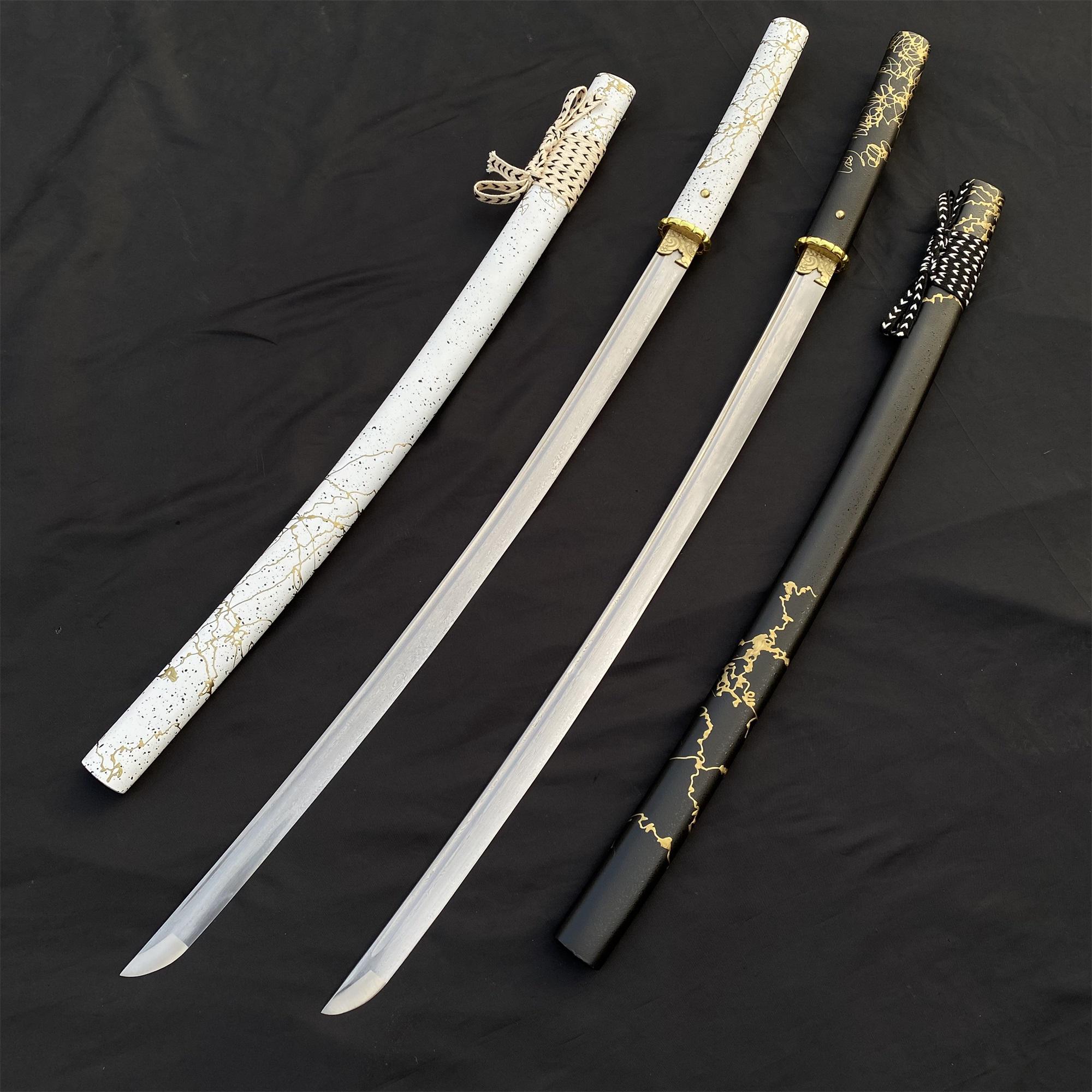 Handmade Gost of Yōtei Gilded Dawn Gilded Night Damascus Steel 