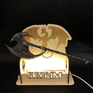 Legendary Skyrim Daedric Giant Axe Daedric Warrior Two Hand Battle Axe Fantastic 1/6 Scale Battle Axe Skyrim Fan Made Gift