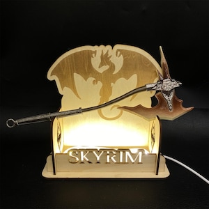 Dragonbone Battle Axe Miniature: Skyrim Elder Scrolls Replica