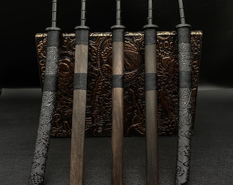 Hand-Forged Miniature Sword: Han, Tang, Samurai Styles - Ebony & Steel