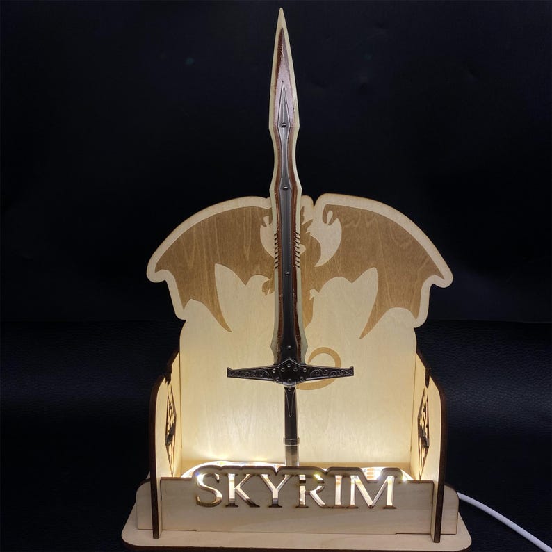 Skyrim Fan Made 1:6 Dragonbone Greatsword Metal Dragonborn Claymore Two Hand Warrior Dragon Bone Sword For Display image 6
