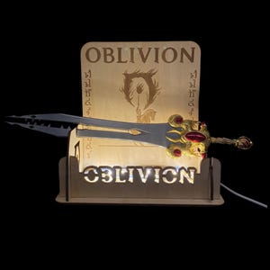 Skyrim Dawnfang Sword 1/3 Scale: Fire Magic Metal Replica
