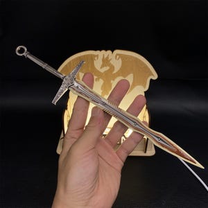 Skyrim Fan Made 1:6 Dragonbone Greatsword Metal Dragonborn Claymore Two Hand Warrior Dragon Bone Sword For Display image 7