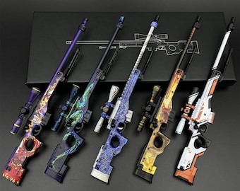 Tiny CSGO Hot Skin AWP Dragon Lore Skin Asiimov Awp Gungnir Atheris Oni Taiji Gun Miniature For Collection