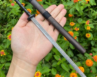 Miniature Tang Dynasty Sword: Stainless Steel Replica with Ebony Sheath