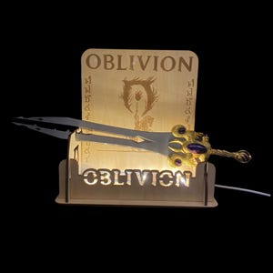 Oblivion Duskfang Sword Miniature: Handmade Metal Replica (30CM/11.8&quot;)
