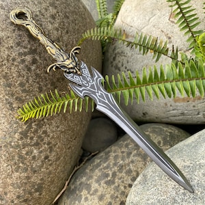 Hand geschmiedet Messing Drachenschwert: Kupfer Griff Brieföffner