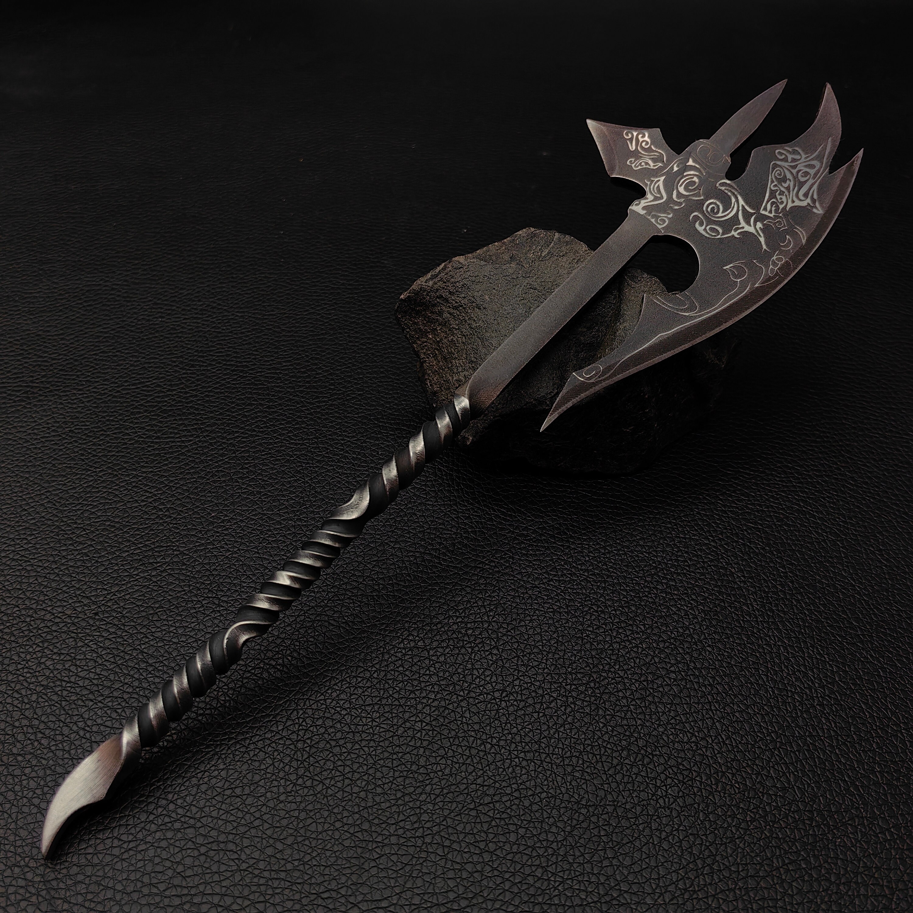 High-end Hand-forged Battle Axe Miniature Tiny Steel Axe Small Battle ...