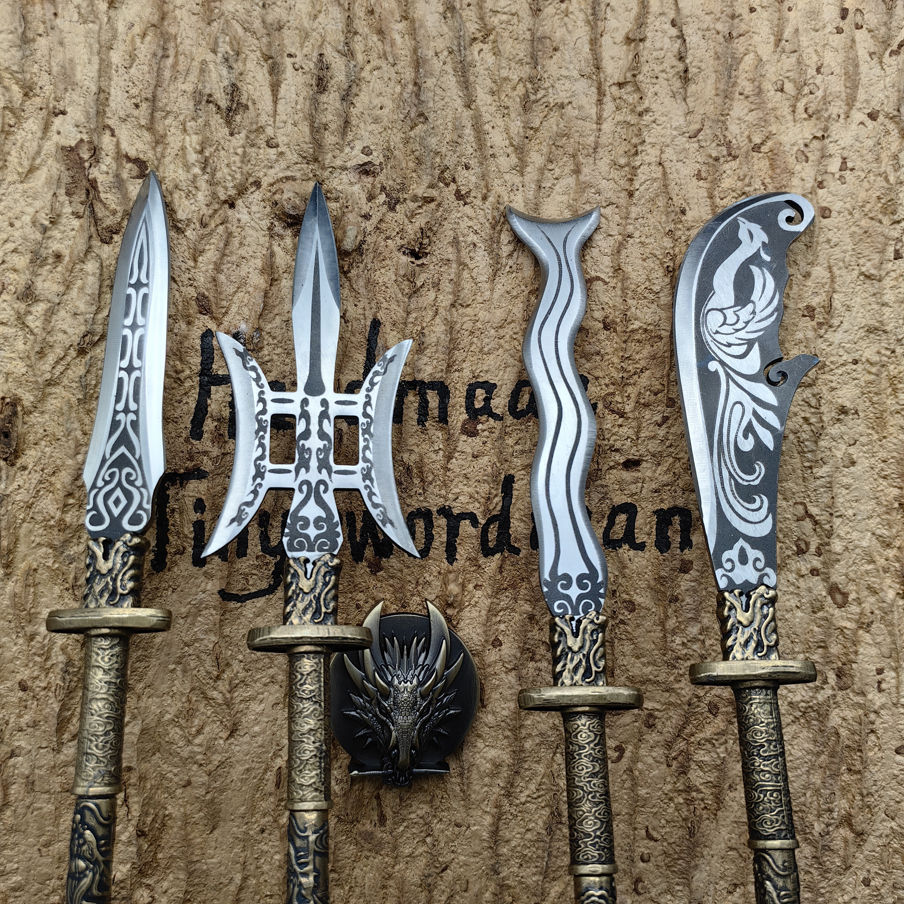 手鍛造真鍮柄槍ミニチュア趙雲槍呂布槍古代長柄武器騎兵槍小型レプリカ