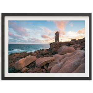 Photographie Côtes-d&#39;Armor Bretagne, Paysage Côte de granit rose, Coucher de soleil Bretagne