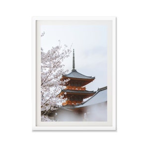 Landscape Photography Travel Print of a Japanese Temple, Kyoto Japan Wall Decoration