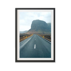 Photographie Route Islande, Décoration Scandinave et Minimaliste