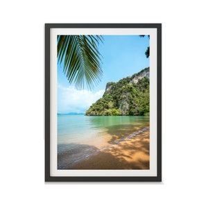 Travel Art Print of Thailand, Photography Palm Trees, Koh Yao Noi, Island Wall Decoration