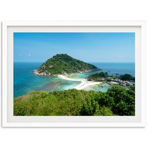 Koh Tao Thailand Print, Fine Art Paradise island Thailand, white sand and turquoise beach