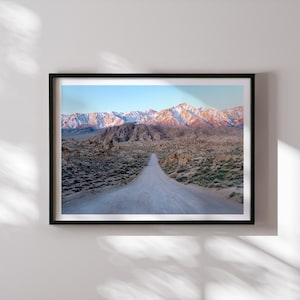 California Alabama Hills Print, Sierra Nevada Landscape Photography, Desert Mountain Wall Art, Lone Pine Fine Art Print