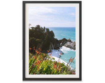 Fine Art Photography Print of Big Sur California, Gift idea for Wall Decoration, Waterfall McWay