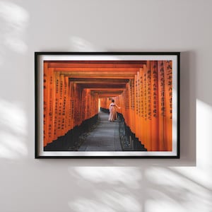 Fushimi Inari Kyoto Print, Japan Torii Gates Wall Art, Japanese Temple Photography, Red Gate Fine Art Print