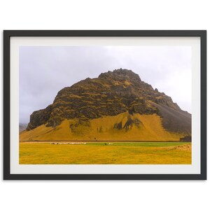 Stampa fotografica artistica Montagna d'Islanda, paesaggio per decorazioni murali scandinave