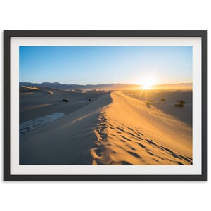 Photographie Désert, Parc National Death Valley, Paysage Dunes de Sable, Coucher de soleil