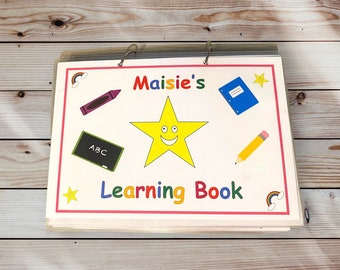 Personalized A5 Learning Busy Book, Travel Activity, Ages 5-6, Year 1 guide age, holiday travel activity
