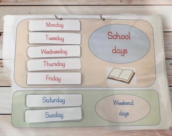 Days of the Week Ordering Activity: Laminated School Learning Resource