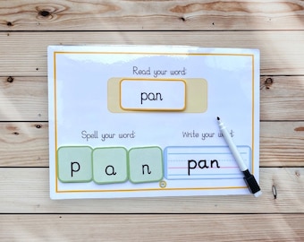 Phase two phonics activity, SATPIN, phonics, English, reading, writing, spelling, educational learning resource