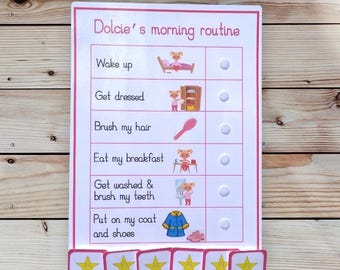 Personalised morning routine chart, bedtime routine, daily routine, SEN, autism, special educational needs, organisation, school day
