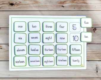 Maths Number Matching Activity, Numbers to 20, Educational Resource
