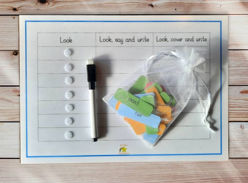 Interactive Spelling Activity, High Frequency Words, Educational Resource image 1