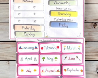 Days of the Week & Months of the Year Sorting Activity