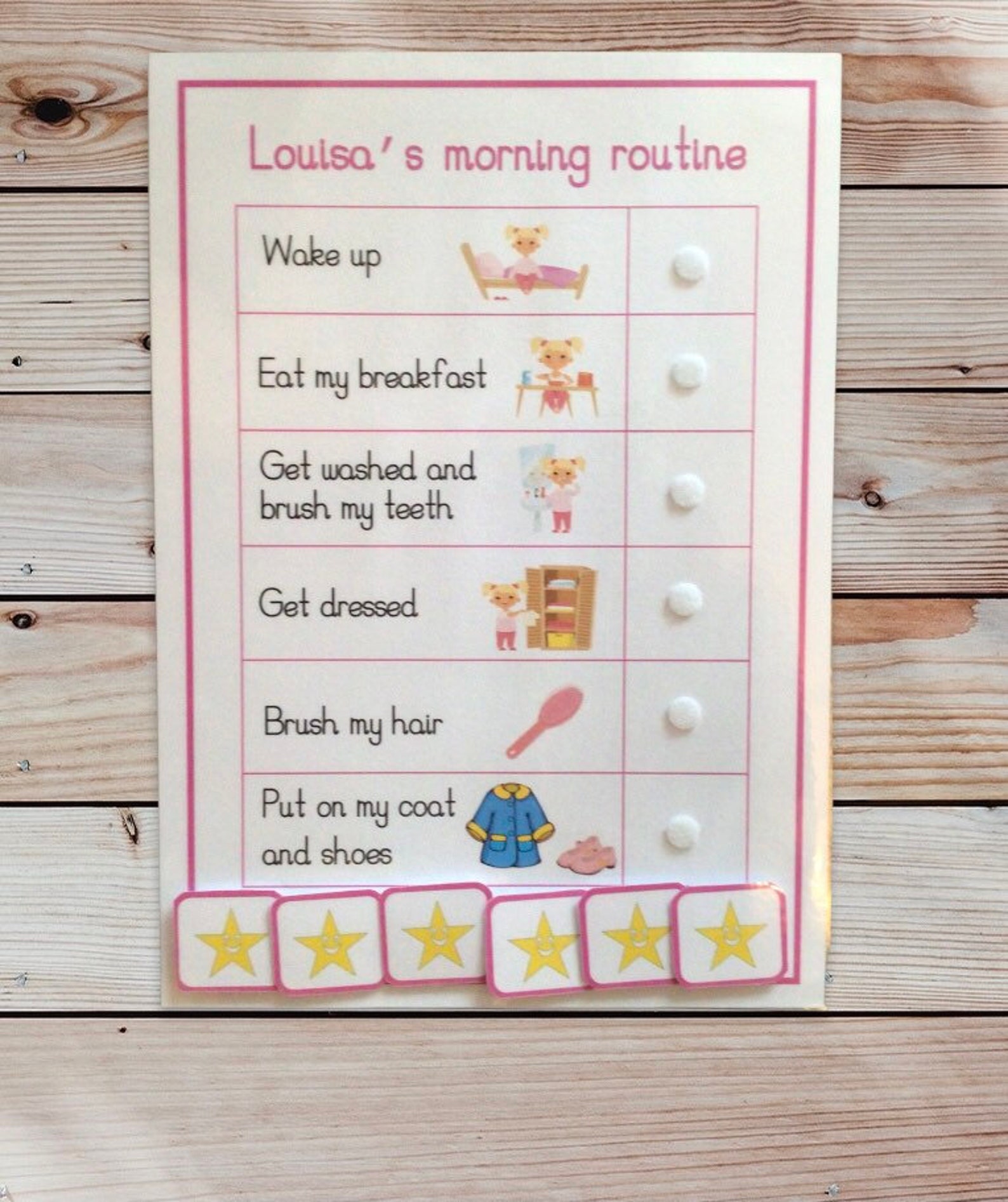 Personalised Morning Routine Chart Bedtime Routine Daily - Etsy
