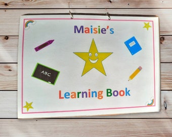 Starting School Learning Book, back to school, busy book, preparing for school, preschool, learning, maths, English, education