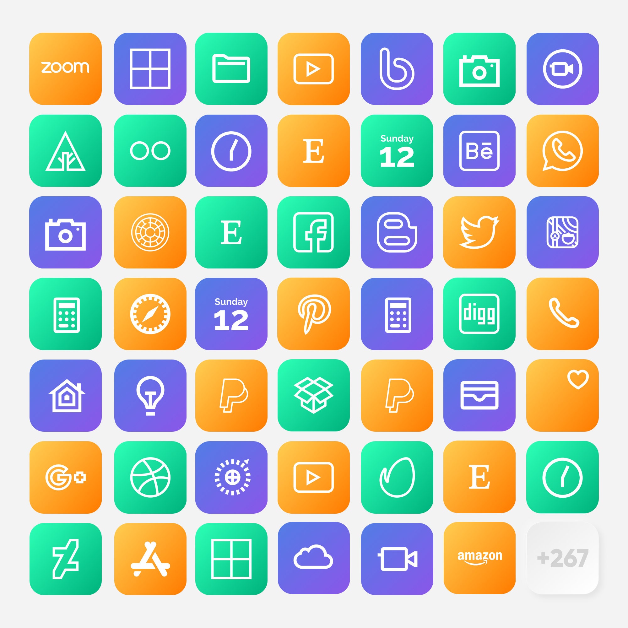 300 IOS 14 APP ICONS Aesthetic iPhone Home Screen Customize Etsy
