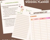 Ultimate 59-Page Wedding Planner | Printable & Digital PDF | Budget Tracker, Timeline Checklist , Agenda, Guest List, Meetings and More